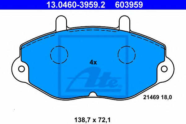 Тормозные колодки ATE 13.0460-3959.2