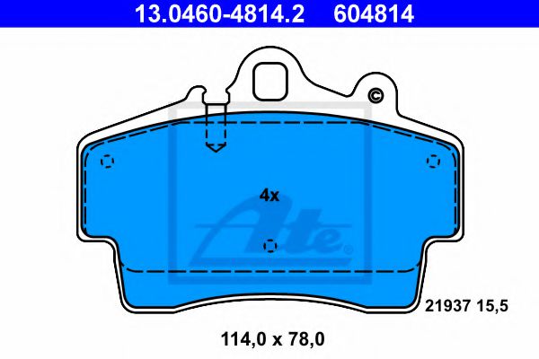 Тормозные колодки ATE 13.0460-4814.2