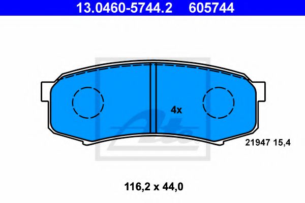 Тормозные колодки ATE 13.0460-5744.2