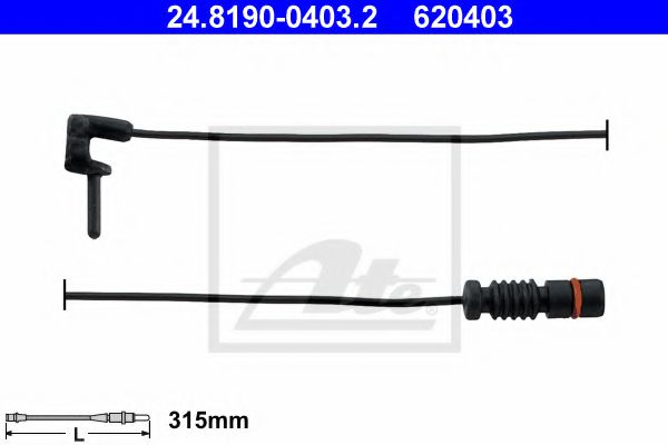 Датчик износа тормозных колодок ATE 24.8190-0403.2