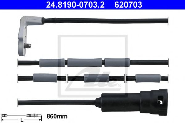 Датчик износа тормозных колодок ATE 24.8190-0703.2