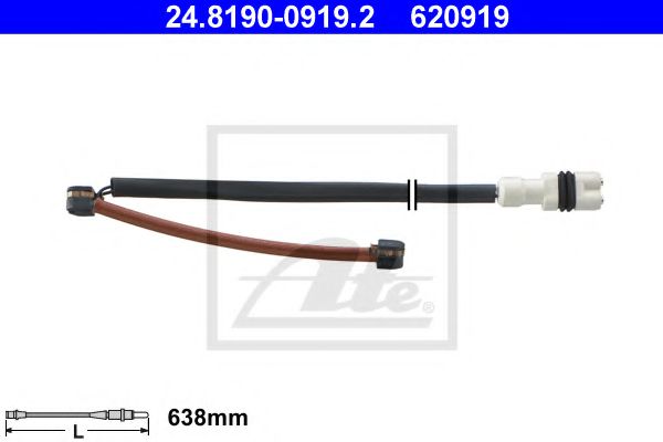 Датчик износа тормозных колодок ATE 24.8190-0919.2