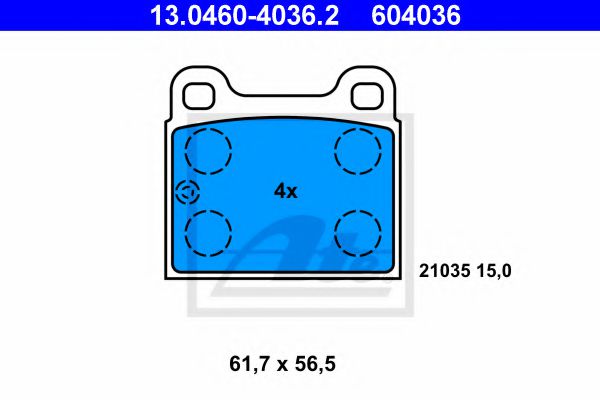 Тормозные колодки ATE 13.0460-4036.2