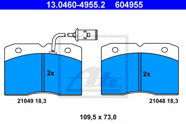 Тормозные колодки ATE 13.0460-4955.2