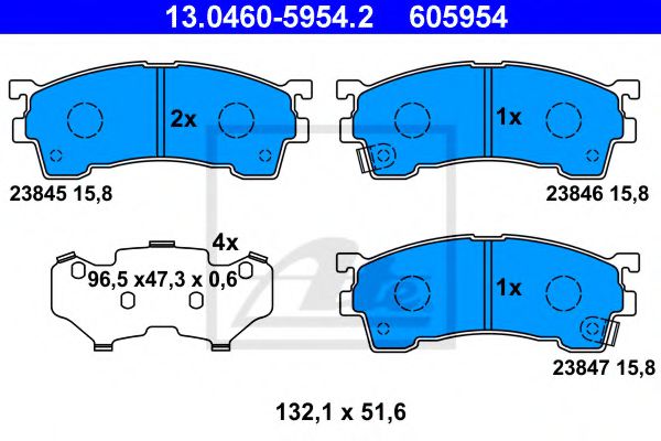 Тормозные колодки ATE 13.0460-5954.2