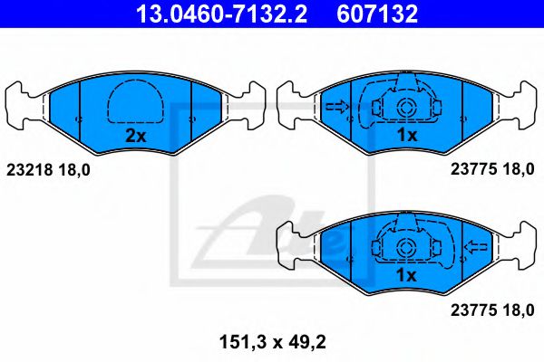 Тормозные колодки ATE 13.0460-7132.2