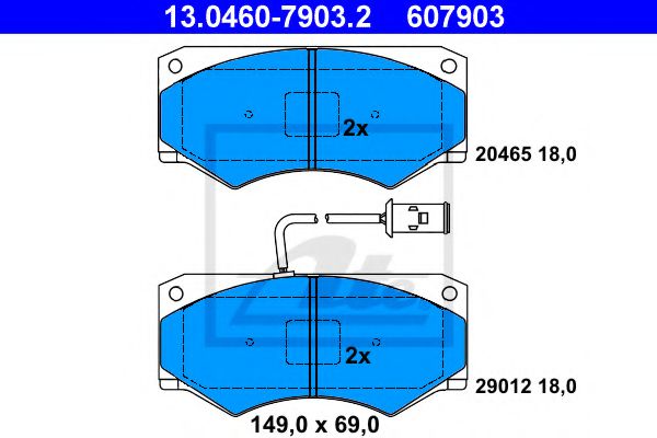 Тормозные колодки ATE 13.0460-7903.2