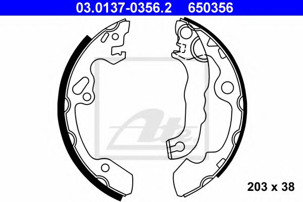 Тормозные колодки барабанные ATE 03.0137-0356.2