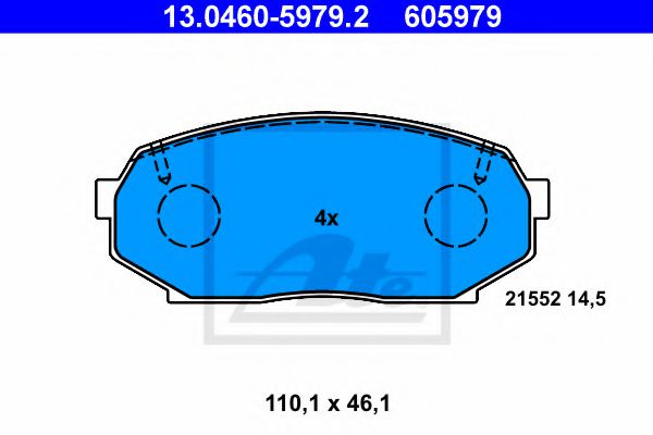 Тормозные колодки ATE 13.0460-5979.2