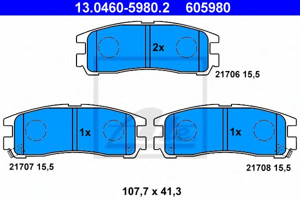 Тормозные колодки ATE 13.0460-5980.2