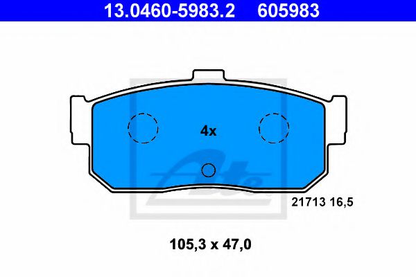Тормозные колодки ATE 13.0460-5983.2