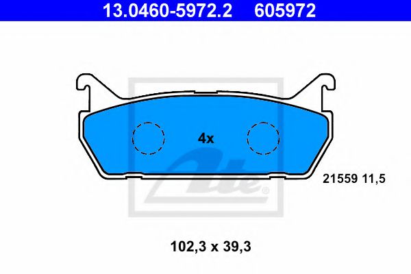 Тормозные колодки ATE 13.0460-5972.2