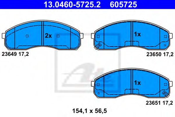 Тормозные колодки ATE 13.0460-5725.2