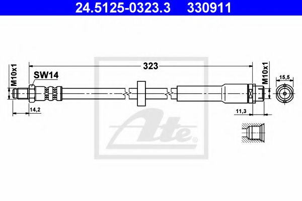 Тормозной шланг ATE 24.5125-0323.3