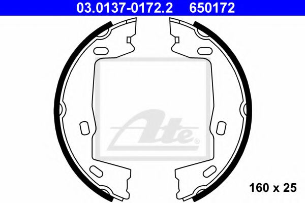 Тормозные колодки барабанные ATE 03.0137-0172.2