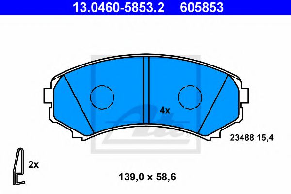 Тормозные колодки ATE 13.0460-5853.2