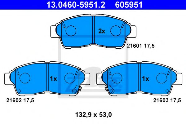 Тормозные колодки ATE 13.0460-5951.2