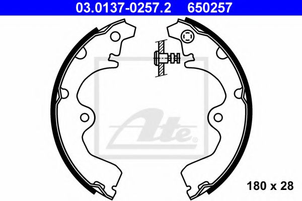 Тормозные колодки барабанные ATE 03.0137-0257.2