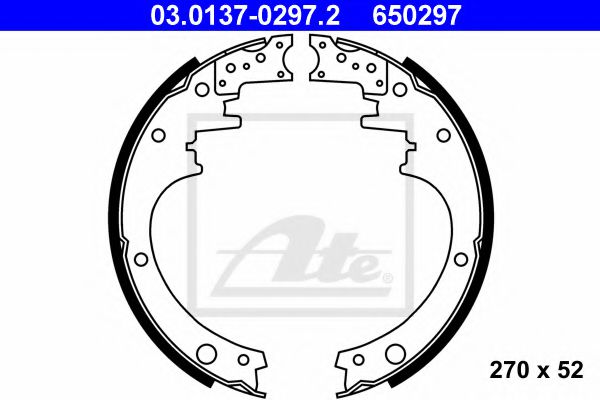 Тормозные колодки барабанные ATE 03.0137-0297.2