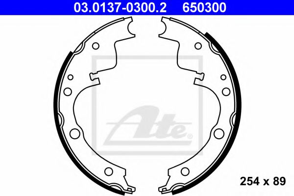 Тормозные колодки барабанные ATE 03.0137-0300.2