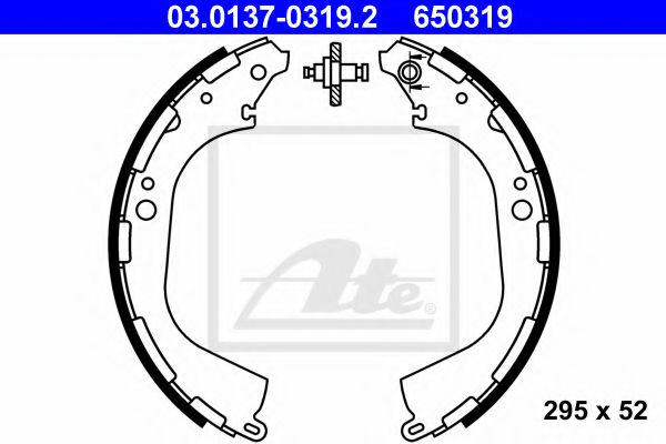 Тормозные колодки барабанные ATE 03.0137-0319.2
