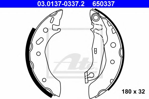 Тормозные колодки барабанные ATE 03.0137-0337.2