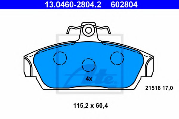 Тормозные колодки ATE 13.0460-2804.2