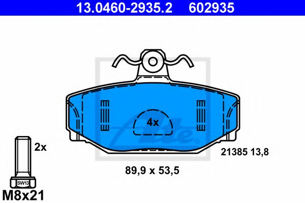 Тормозные колодки ATE 13.0460-2935.2