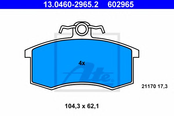Тормозные колодки ATE 13.0460-2965.2