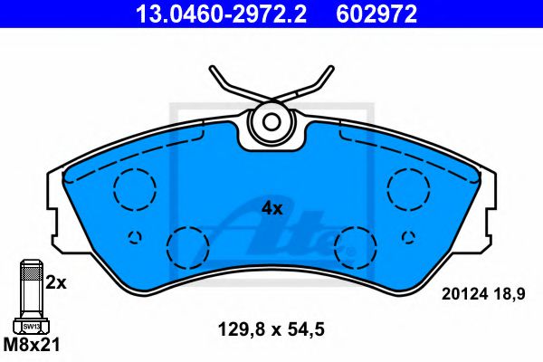 Тормозные колодки ATE 13.0460-2972.2