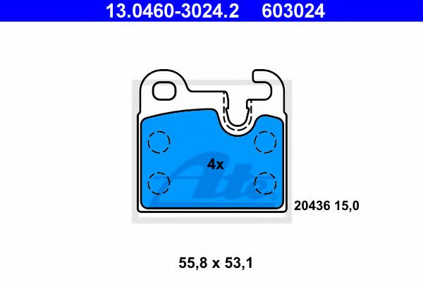 Тормозные колодки ATE 13.0460-3024.2