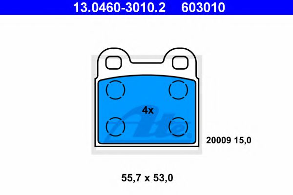 Тормозные колодки ATE 13.0460-3010.2