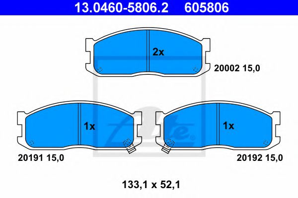 Тормозные колодки ATE 13.0460-5806.2