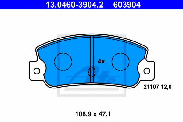 Тормозные колодки ATE 13.0460-3904.2