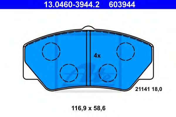 Тормозные колодки ATE 13.0460-3944.2