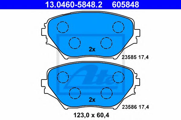 Тормозные колодки ATE 13.0460-5848.2