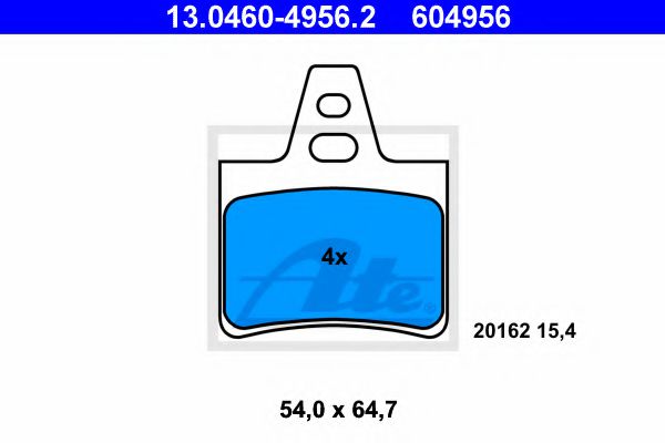 Тормозные колодки ATE 13.0460-4956.2