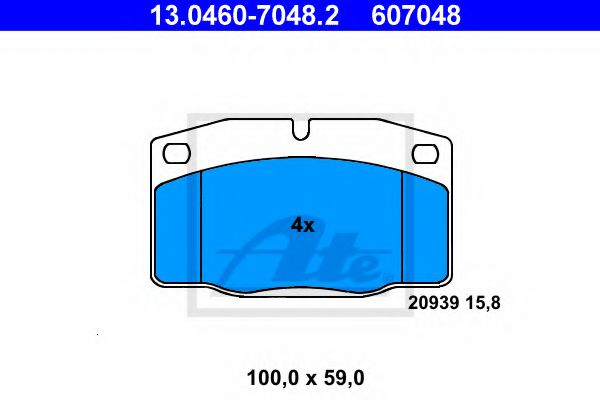 Тормозные колодки ATE 13.0460-7048.2