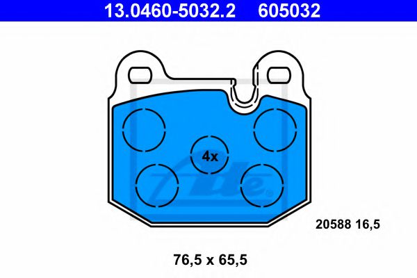 Тормозные колодки ATE 13.0460-5032.2