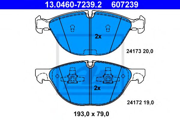 Тормозные колодки ATE 13.0460-7239.2