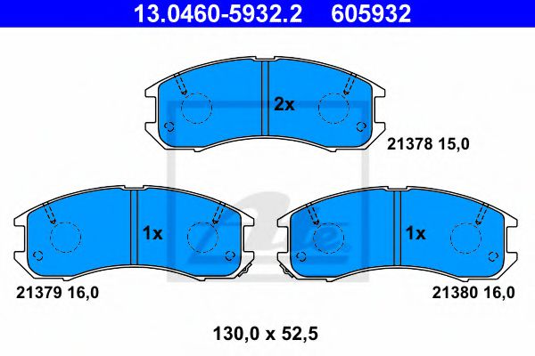 Тормозные колодки ATE 13.0460-5932.2