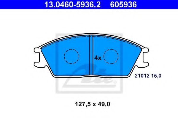Тормозные колодки ATE 13.0460-5936.2