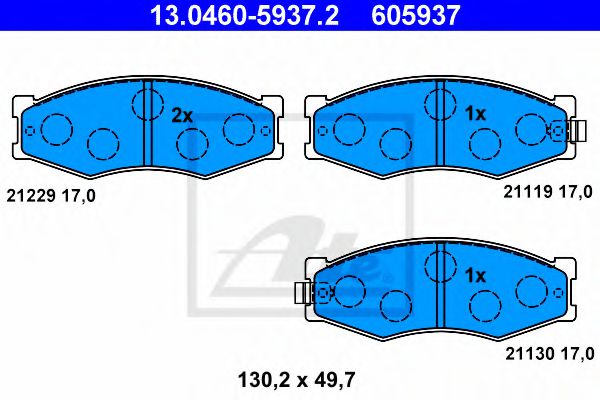 Тормозные колодки ATE 13.0460-5937.2