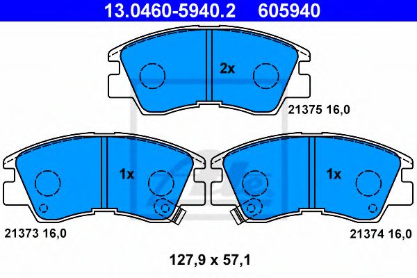 Тормозные колодки ATE 13.0460-5940.2