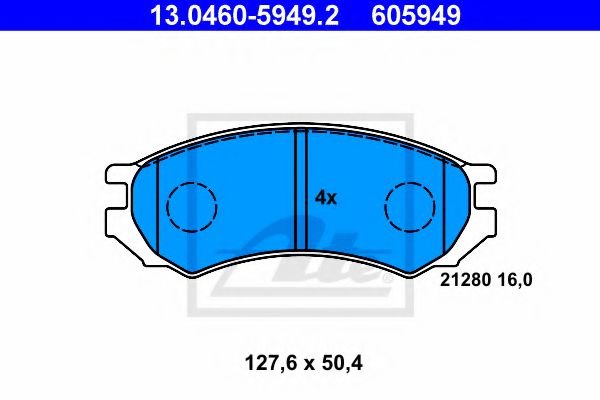 Тормозные колодки ATE 13.0460-5949.2