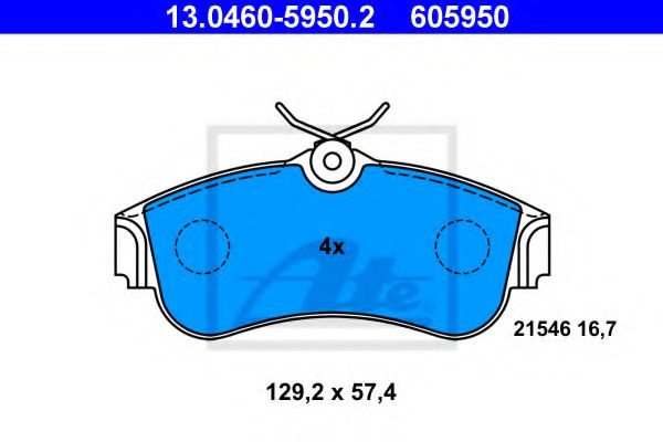 Тормозные колодки ATE 13.0460-5950.2