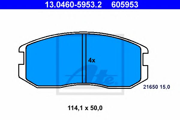 Тормозные колодки ATE 13.0460-5953.2