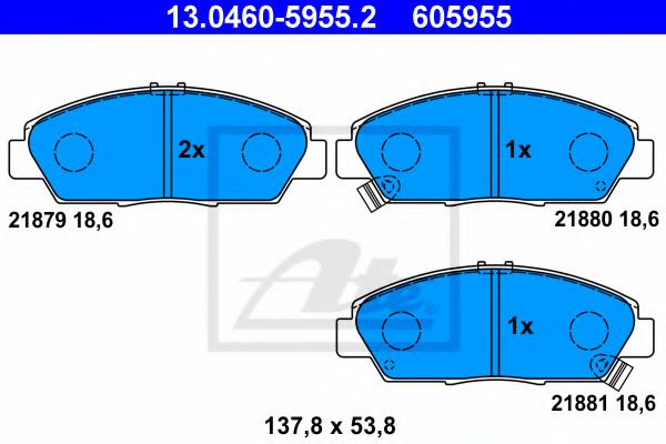 Тормозные колодки ATE 13.0460-5955.2