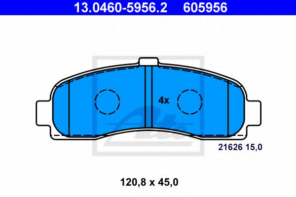 Тормозные колодки ATE 13.0460-5956.2