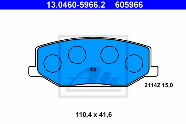 Тормозные колодки ATE 13.0460-5966.2